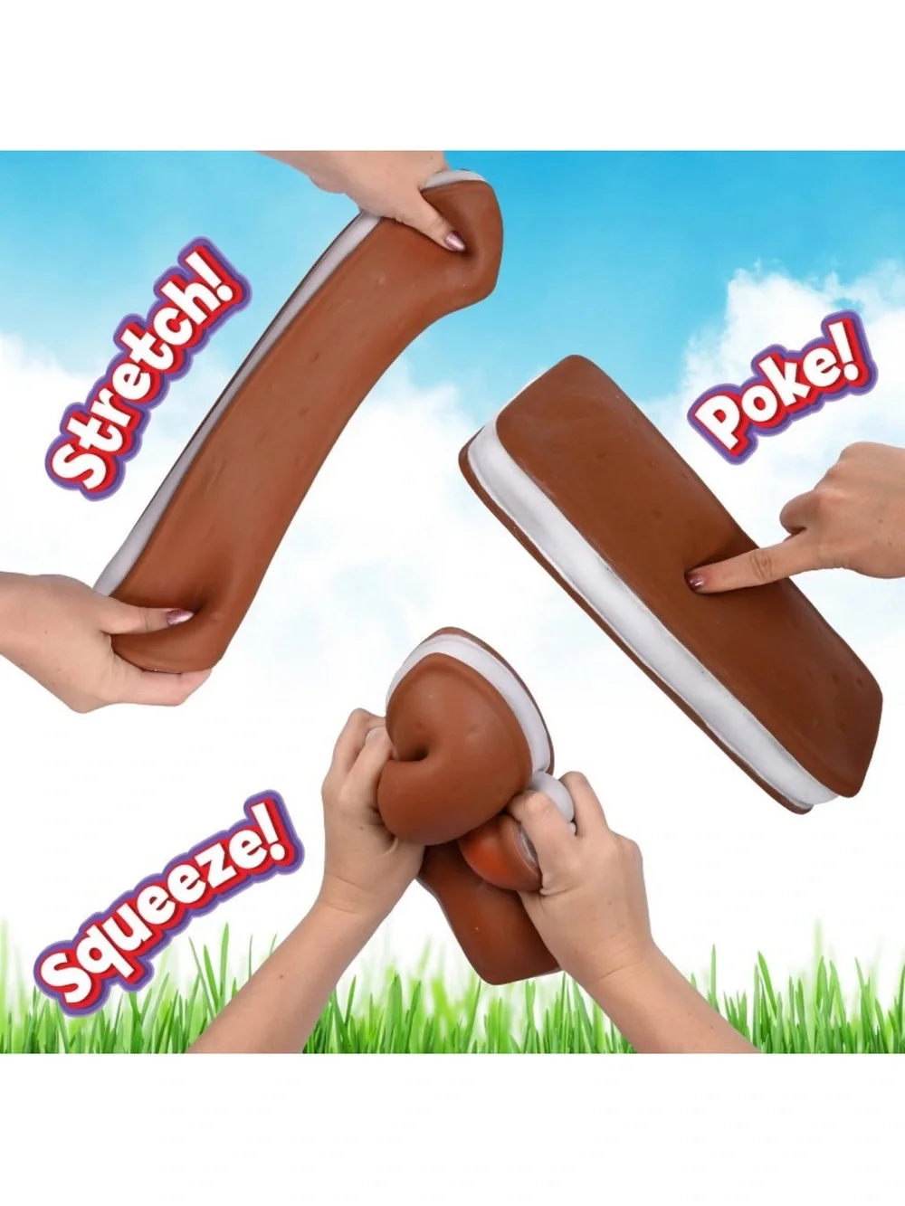 Sunny Days Squeezy Ice Cream Sandwich Fidget Toy | New